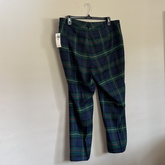 LAUREN Ralph Lauren Plus Size Plaid Pleated Twill Ankle Pants - Picture 8 of 14
